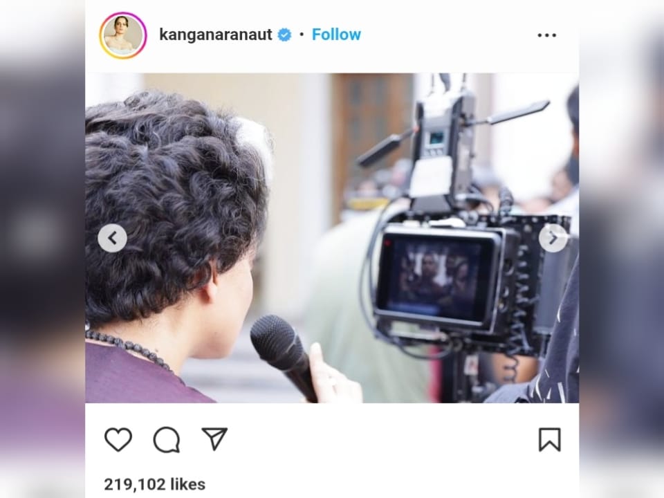 कंगना रनौत ने की फिल्म 'इमरजेंसी' के सेट की तस्वीरें शेयर, कहा फिल्म बनाने के लिए घर भी रख दिया गिरवी